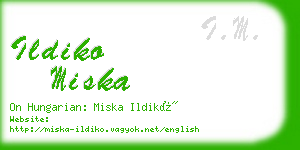 ildiko miska business card